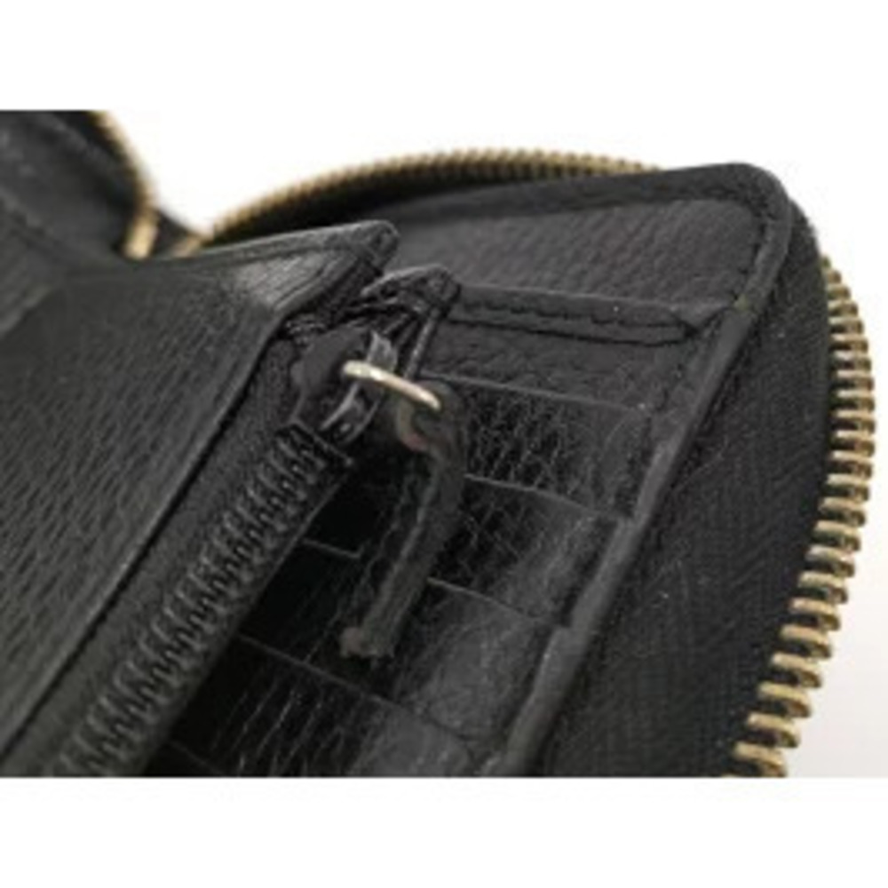 GUCCI Interlocking GG Round Zipper Long Wallet Leather Black - Picture 8 of 8